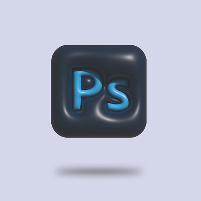 Inflated icon pack of Adobe 3d adobe branding icons inflated logo motion graphics ui