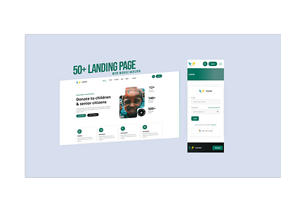 50 + Donation Landing Page donation landing page landing page ui ui ux website landing page