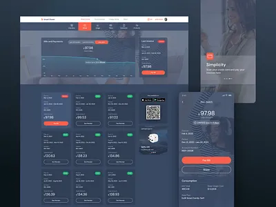 Smart Power Sample App b2c billing business dashboard design energy industry outsystems request responsive support ui user profile ux