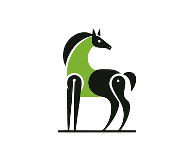 Abstract Horse Logo animal branding design graphic design horse icon illustration logo typography ui ux vector