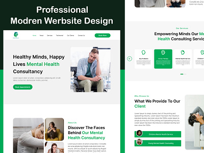 Website Design For Mental Health landing page design uiux deisgn web design websit website design
