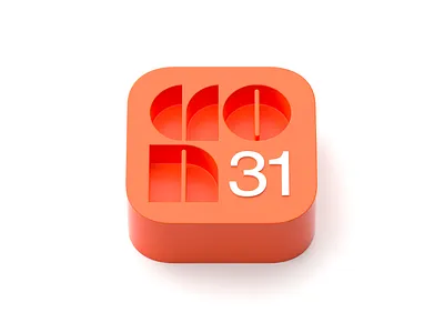 Cron Calendar Icon Tribute 3d app icon cron icon inspiration notion