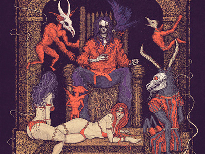 The devils demon design devil dribbble emblem graphic illustration metal rock russia symbol vector