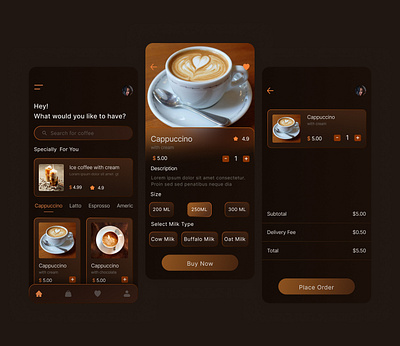 Coffee Shop App Design animation app app design branding coffee coffee app design coffee selling website design coffee shop design coffee sop app design coffee website graphic design logo motion graphics ui