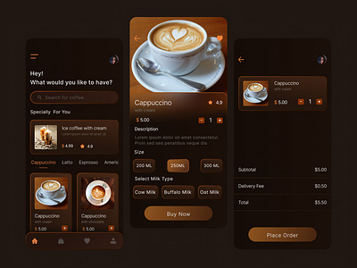 Coffee Shop App Design animation app app design branding coffee coffee app design coffee selling website design coffee shop design coffee sop app design coffee website graphic design logo motion graphics ui