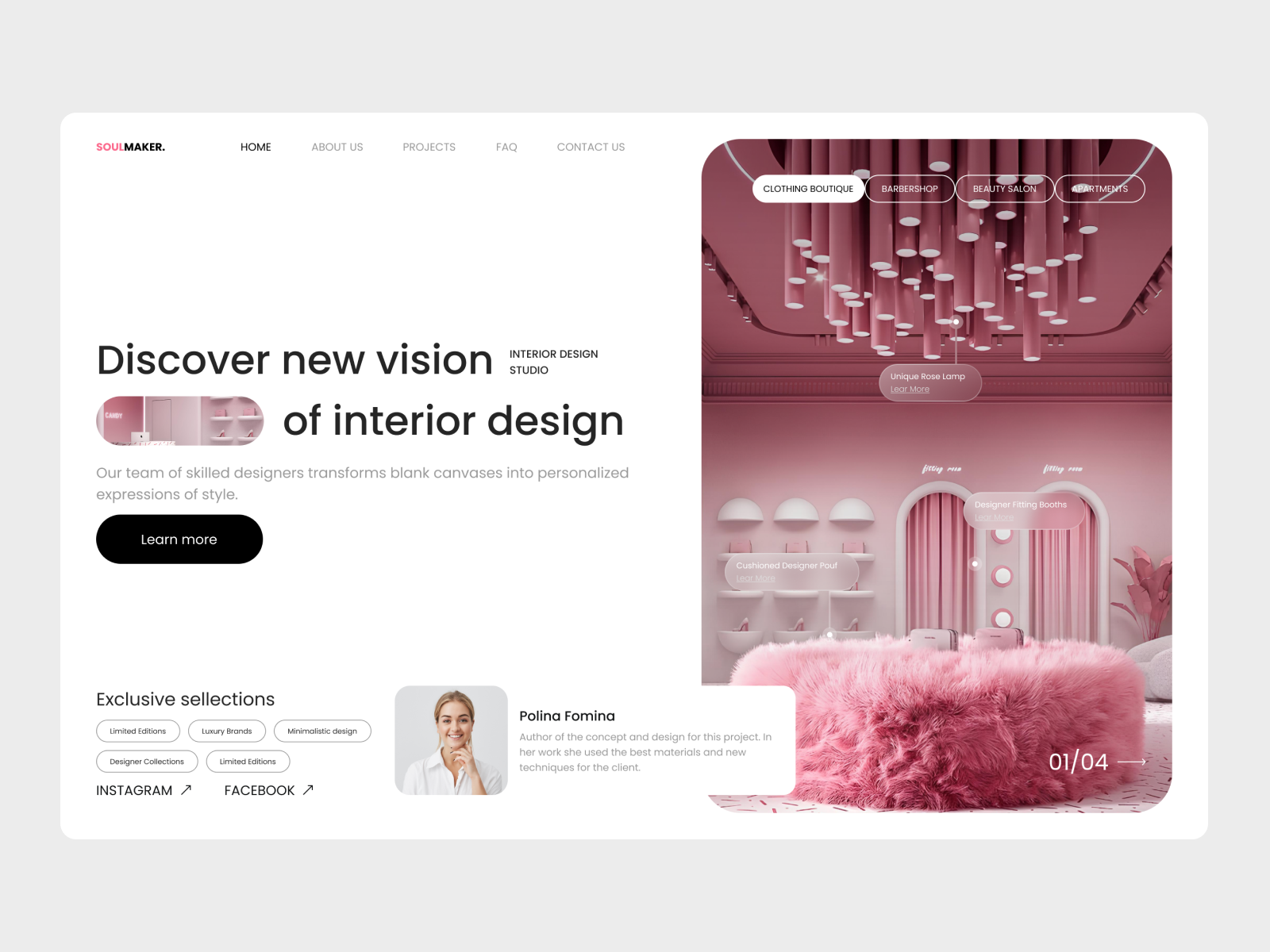 Interior Design Studio Website 2024 By Alina Holinka On Dribbble   Original 61227f1dc37f56a1db57eba32d7a4fec 