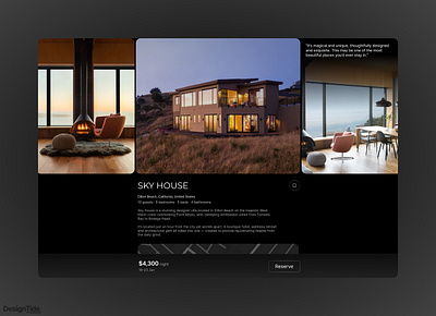 Sky House - Rental Listing Concept branding design ui