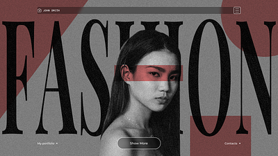 Fashion photographer website design concept design typography ui ux web design