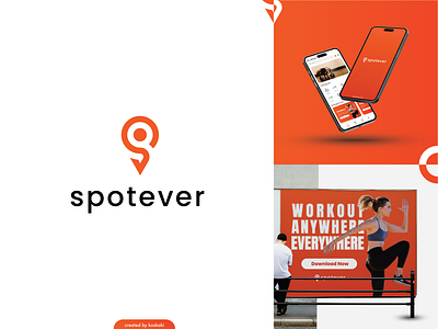 Spotever branding banner branding logo mobile uiux uiuxmobile workout