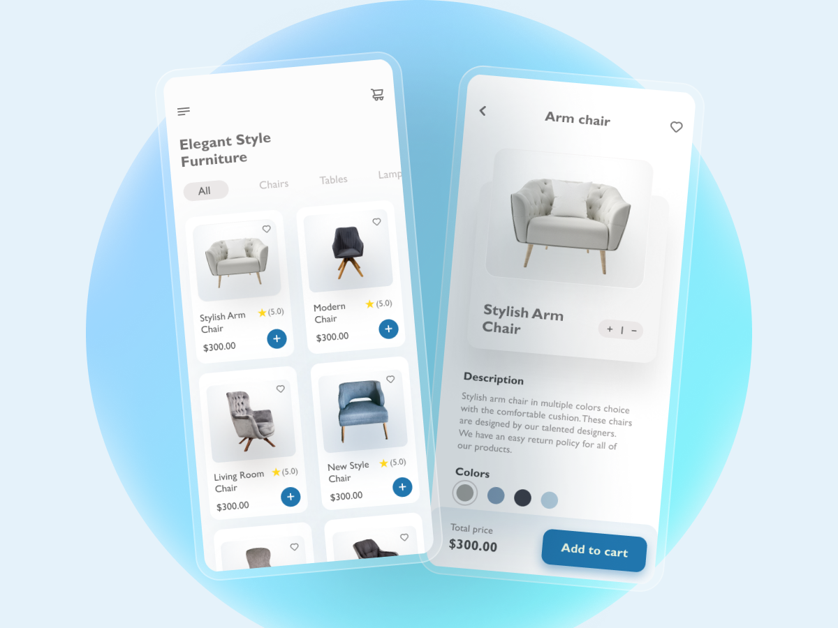 Furniture app by X Studio on Dribbble