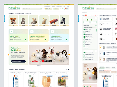 pet shop animals design e commerce milkovone pet shop web