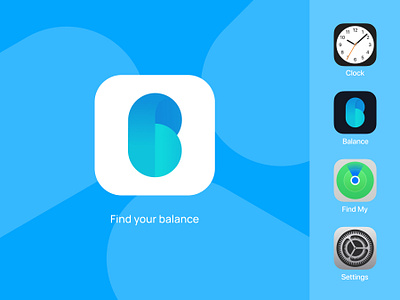 Balance App Icon app app icon application branding concept daily ui design form graphic design icon illustration ios app logo ui uxui web design