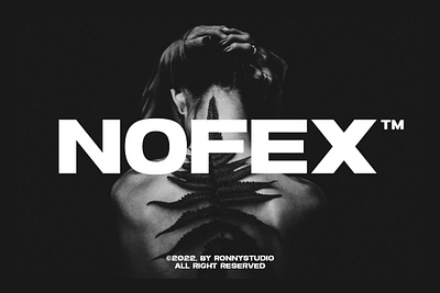 Nofex Expanded Sans Serif Font apparel bold font branding display expanded font fashion font family game header headline logotype magazine modern outline powerful sans serif sports streetwear title typeface