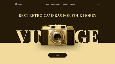 Design concept for vintage boutique design figma ui ux web design