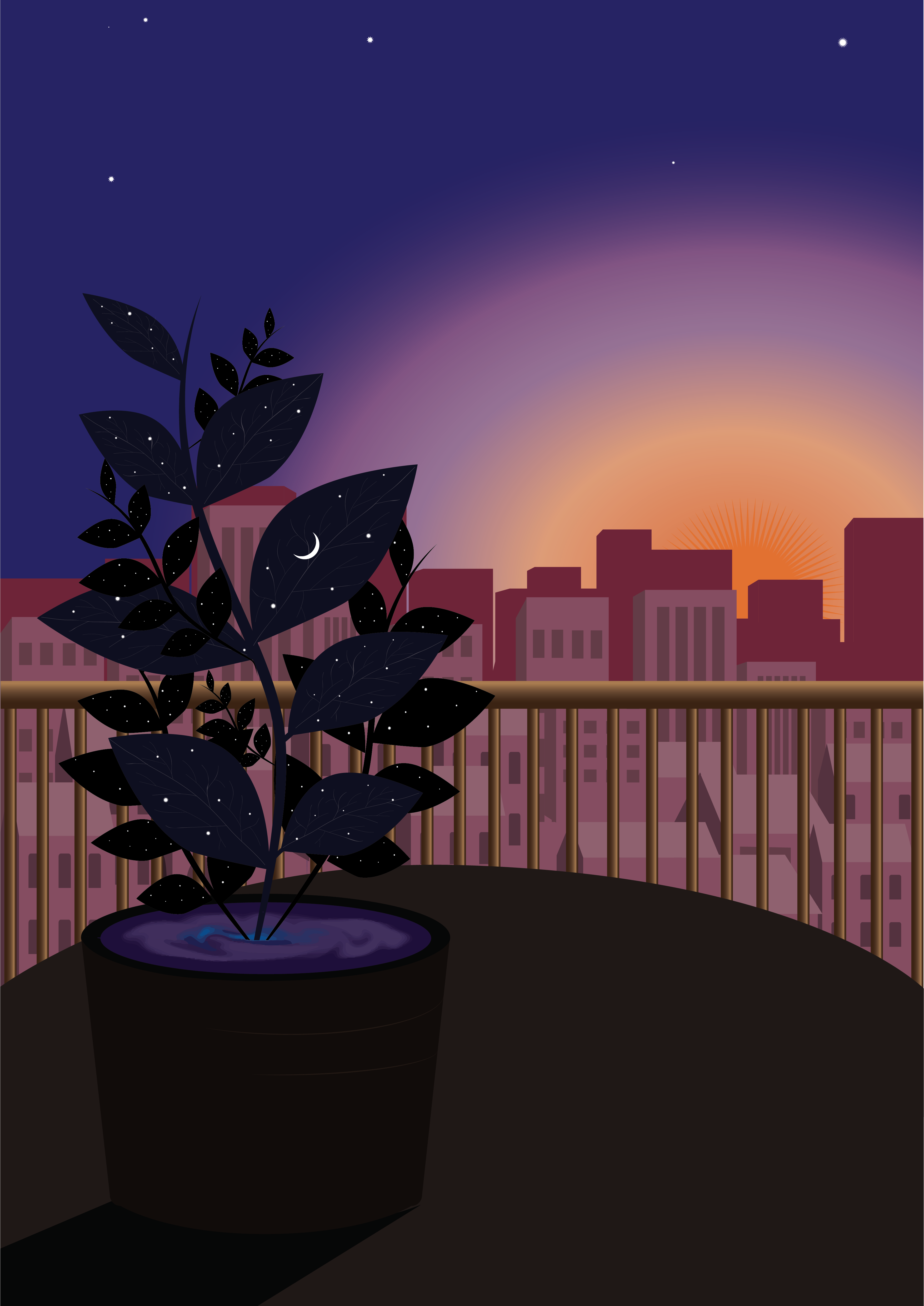 Falling stars branding design graphic design illustration illustrations logo ui vector