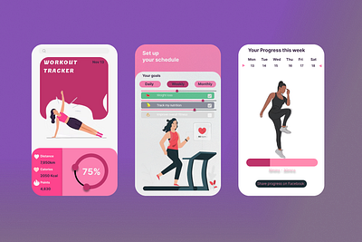 Daily UI 041 - Work-out Monitor❤️❤️❤️ Like, Share and comment 3d branding dailyui graphic design logo ui