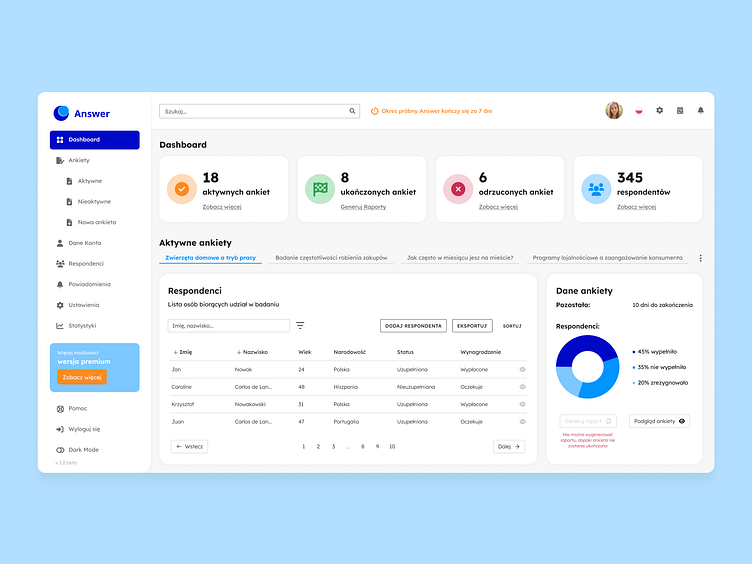 answer-survey-management-dashboard-by-basia-plaza-on-dribbble