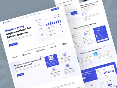 🧑‍💼 - HR Management Landing Page Design clean employee experience graphic design hr hr dashboard hr management hr system hr website human resource landing page design prosenjit deb recruitment saas saas dashboard ui design uiux design ux design web website website design