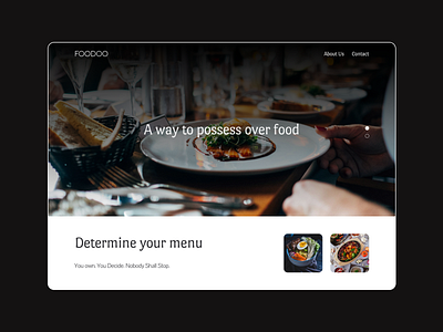 Food Landing Page food landing page ui uiux web