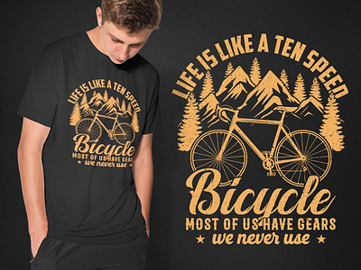 BICYCLE T-SHIRT DESIGN apparel bicycle bicycletshirt bike bikelife clothing cycling cyclinglife cyclist design fashion graphic design illustration mountain mountainbike mtb mtblife outdoor outdoortshirt roadbike