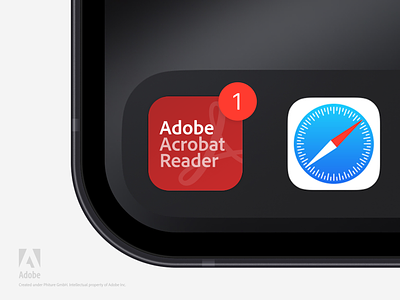 Icon design: Adobe Acrobat Reader acrobat adobe app app store design growth icon mobile pdf product store ux