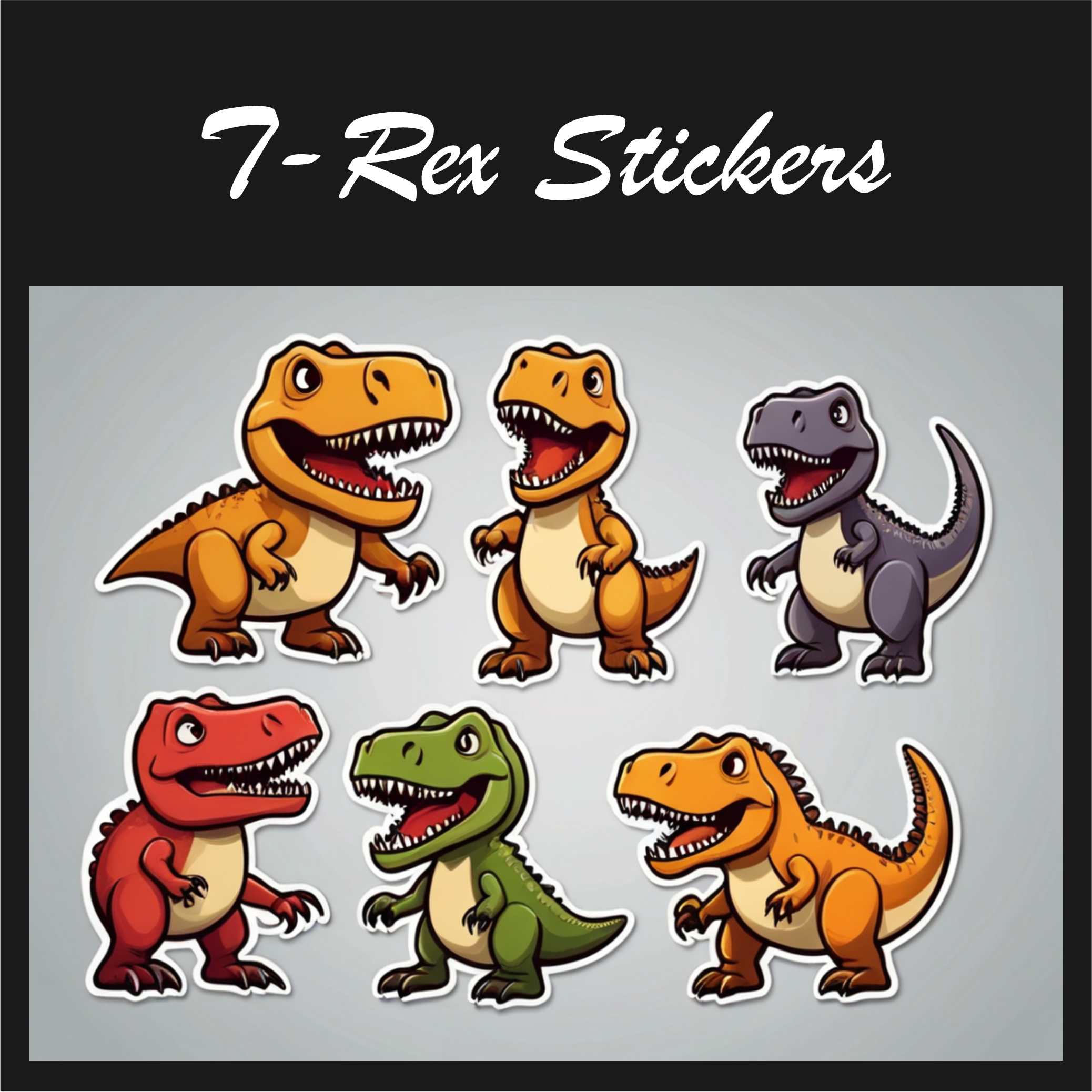 T_REX Sticker animation branding graphic design logo motion graphics