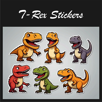 T_REX Sticker animation branding graphic design logo motion graphics