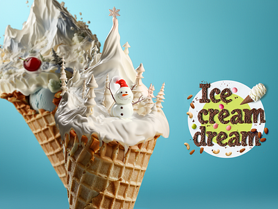 IceCreamDream — winter magic! branding creaive design graphic design ideas illustration keyvisual