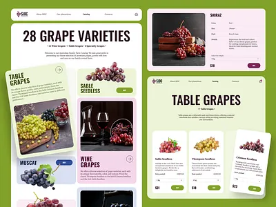 SJDC® - Marketplace Design I UI&UX for e-Commerce Food Platform bento hero layout e commerce food platform e commerce interface e commerce landing page e commerce platform e commerce platform design e commerce uxui design food app design food app ui food catalog food marketplace design grape marketplace landing page ui marketplace interface marketplace ui online grocery app online shopping platform order card design product catalog shopping card design