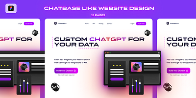 Chatbase-like Chatbot Website Design | Figma branding css figma logo ui web design website