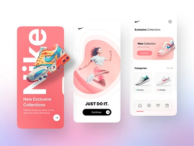 Nike App ecommerce mobile app nike online store ui design ux design