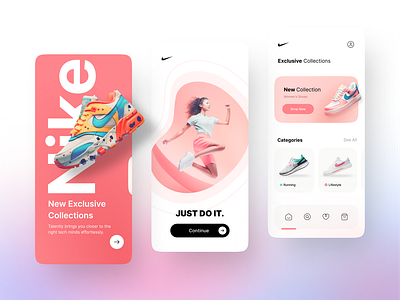 Nike App ecommerce mobile app nike online store ui design ux design