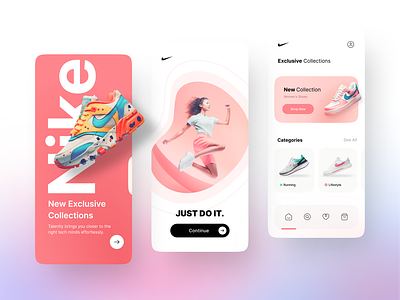 Nike App ecommerce mobile app nike online store ui design ux design