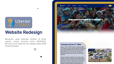 Redesign Literasi CTARSA Website branding design graphic design indonesia internship kampus merdeka msib redesign ui ui design uiux website website design