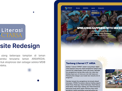 Redesign Literasi CTARSA Website branding design graphic design indonesia internship kampus merdeka msib redesign ui ui design uiux website website design