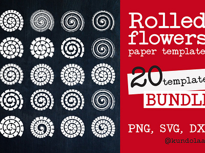 Rolled Flower SVG. Paper Cut