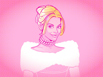 Barbie 2023 actress barbie celebrate celebrity character cinema face illustration portrait vector