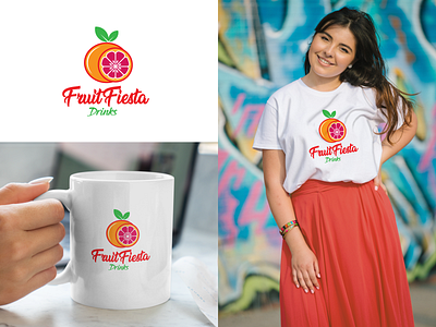 Fruit Fiesta Drinks Logo branding design graphic design illustration logo photoshop typography vector