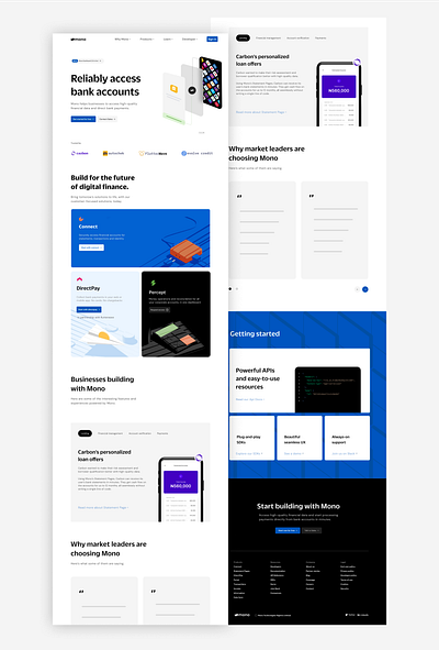Mono Landing Page clean design landing page uiux webdesign
