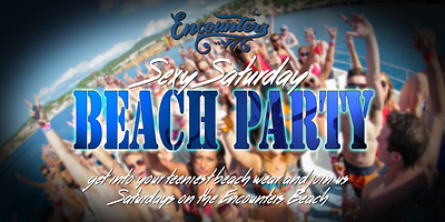 Encounters Beach Party Poster branding graphic design poster