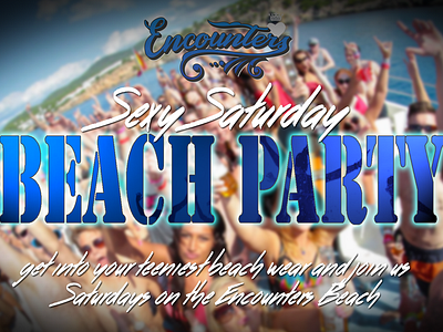 Encounters Beach Party Poster branding graphic design poster