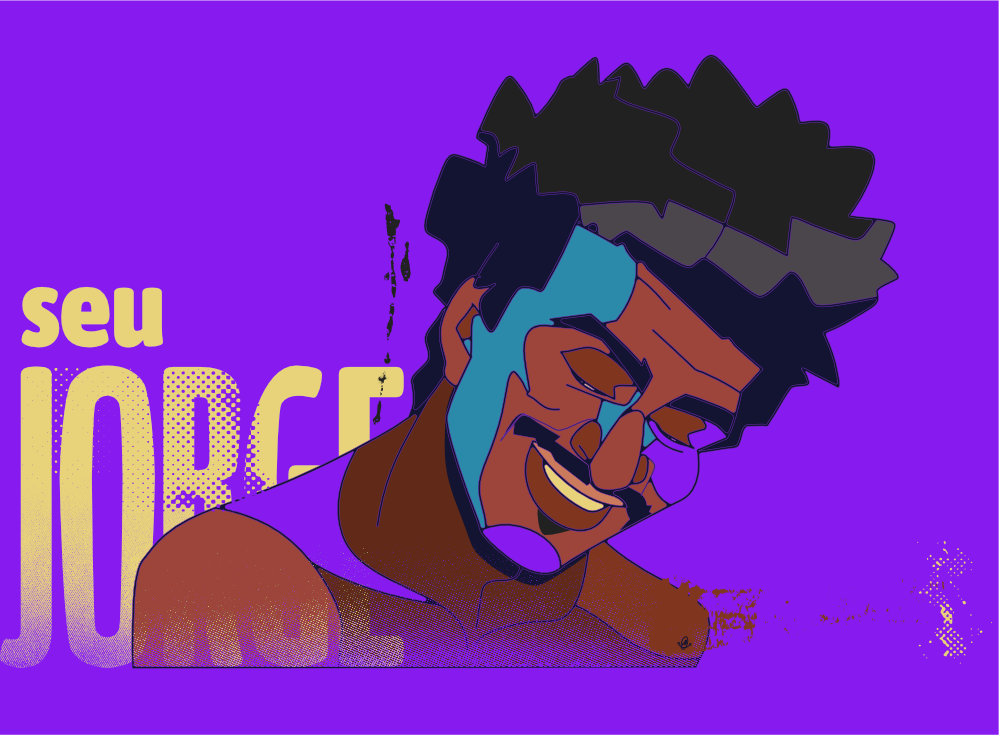 Seu Jorge - Retrato design graphic design illustration portrait print printdesign t shirt tee tshirt vector