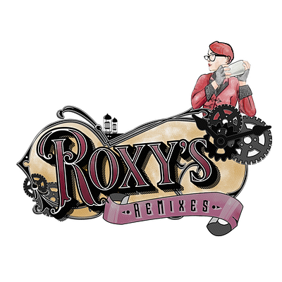 Roxy's Remixes branding graphic design logo