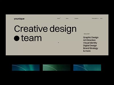 studio portfolio design grid design interactive landing page minimal portfolio typography ui user interface ux web web design website