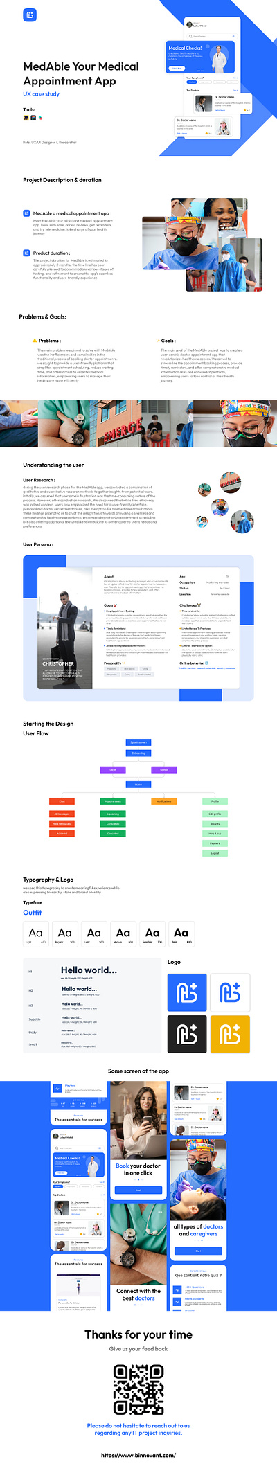 MedAble medical Appointment app app figma graphic design healthcare ui ux ux case study