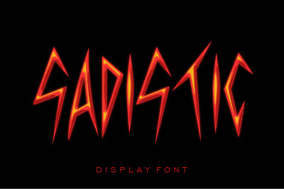 TF Sadistic -Display Font branding deathmetal design display font fonts handwritten illustration logo logotype merchandise metal type typeface typography ui