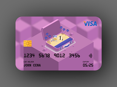 Credit Card Design UI app art artwork branding card clean creative dailyui design digital art graphic design illustration illustrator logo minimal modern purple ui ux vector