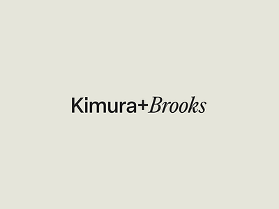 Kimura+Brooks architecture studio arhcitecture branding design graphic design logo logo design minimalism typography