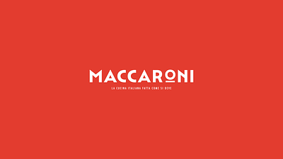 Maccaroni branding design food graphic design italian italy logo logo design pizzeria restaurant retro logo typography
