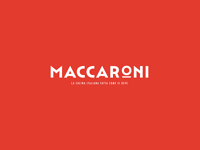 Maccaroni branding design food graphic design italian italy logo logo design pizzeria restaurant retro logo typography